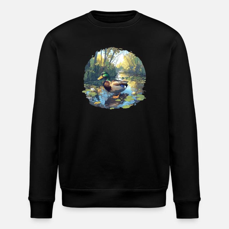 Ducks Duck - Stanley/Stella ROLLER Unisex Organic Sweatshirt - black