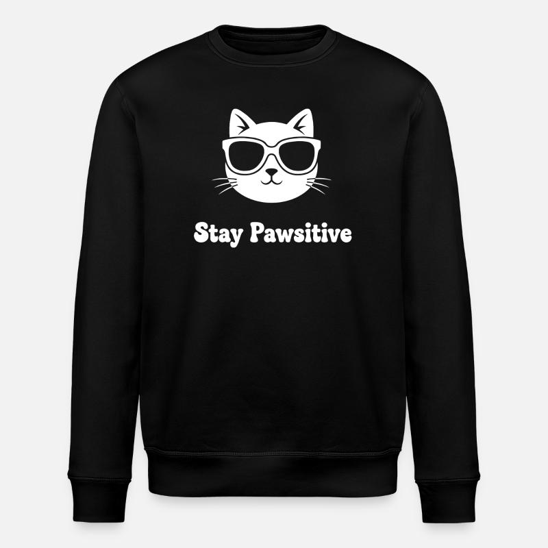 Stay Pawsitive Katzensonnenbrille - Stanley/Stella Unisex Bio-Sweatshirt ROLLER - Schwarz