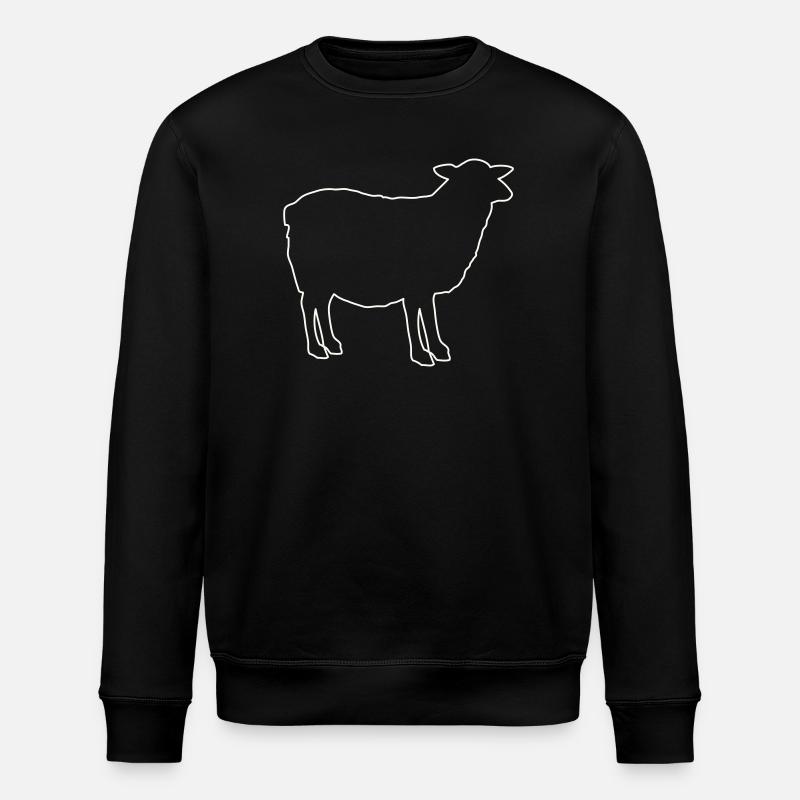 Schaf Silhouette - Stanley/Stella Unisex Bio-Sweatshirt ROLLER - Schwarz