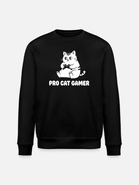 Pro Cat Gamer - Stanley/Stella ROLLER Unisex Organic Sweatshirt - black