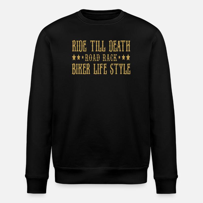 Ride till death Biker - Stanley/Stella Unisex Bio-Sweatshirt ROLLER - Schwarz