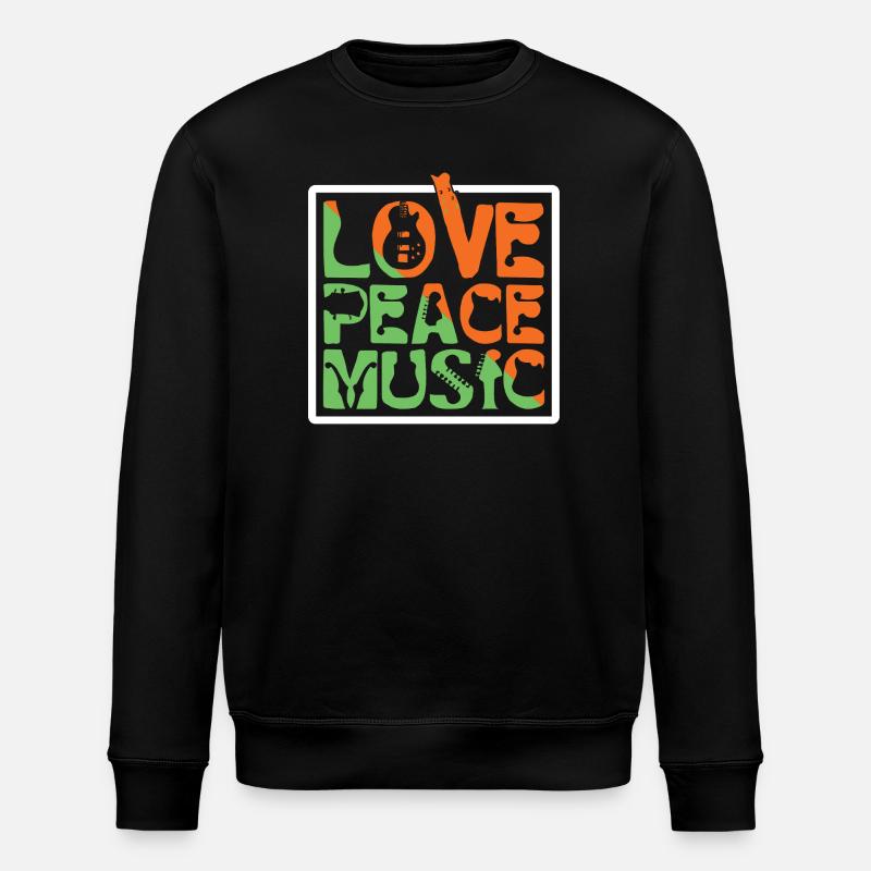 Love Peace Music - Stanley/Stella Unisex Bio-Sweatshirt ROLLER - Schwarz