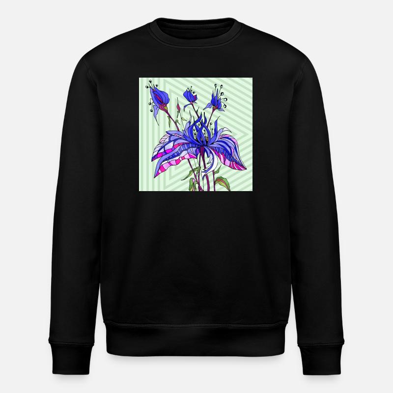 Flowers - Stanley/Stella ROLLER Unisex Organic Sweatshirt - black