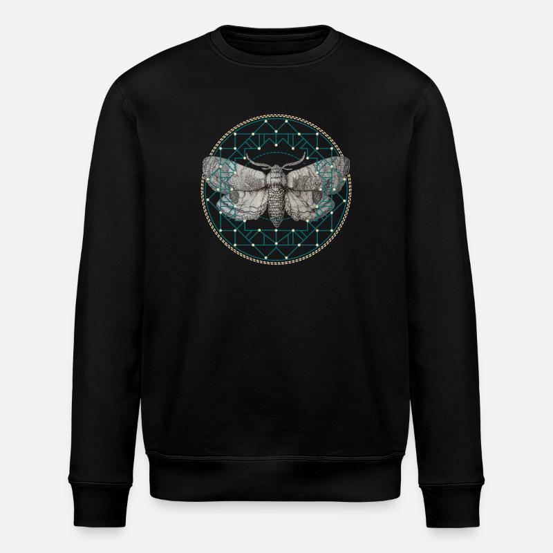Motte Heilige Geometrie - Stanley/Stella Unisex Bio-Sweatshirt ROLLER - Schwarz