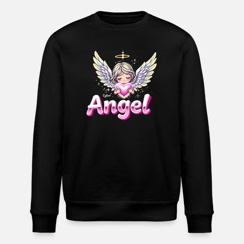 Y2K Retro – Cyber Angel - Stanley/Stella Unisex Bio-Sweatshirt ROLLER - Schwarz