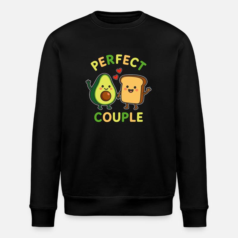 Couple parfait avocat et toast amour - Sweat bio ROLLER Stanley/Stella Unisexe - noir