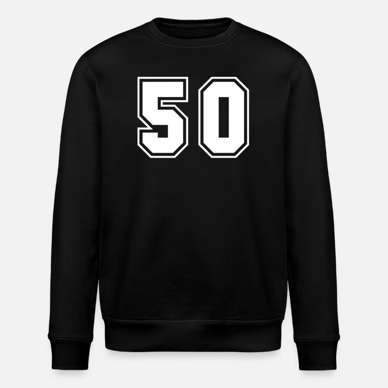 50 Block Style Black & White - Stanley/Stella ROLLER Unisex Organic Sweatshirt - black