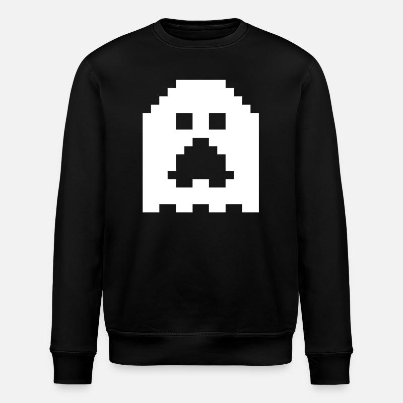 Ghost_Pixels_White - Sweat bio ROLLER Stanley/Stella Unisexe - noir