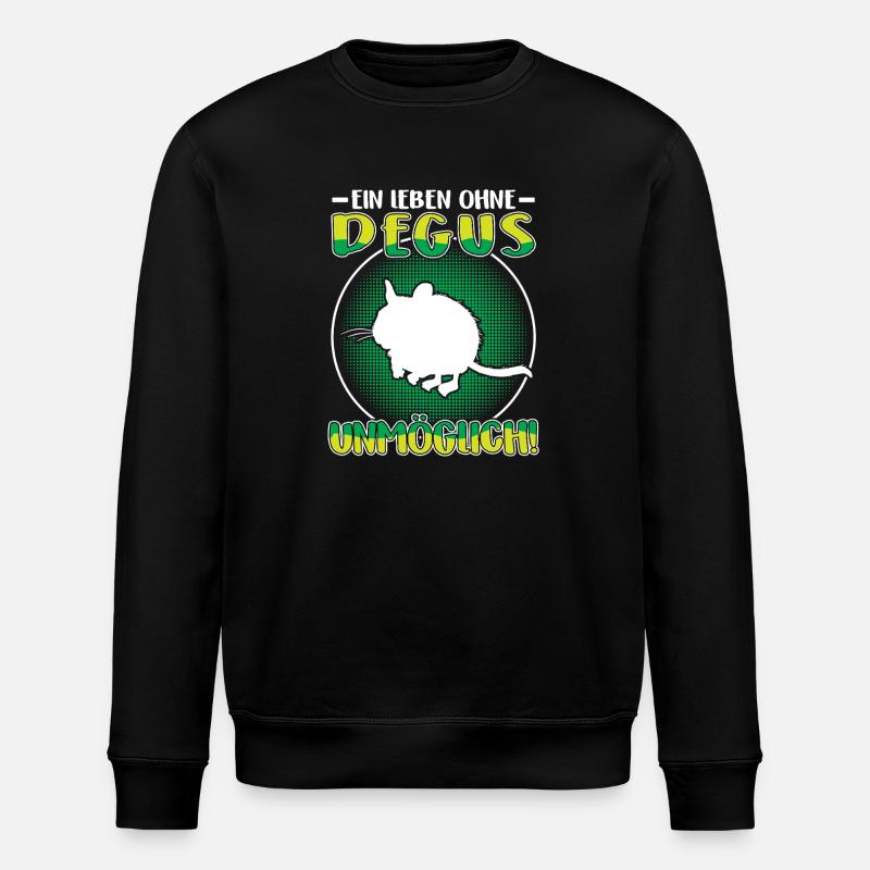 La vie sans octodon Octodonnon commun - Sweat bio ROLLER Stanley/Stella Unisexe - noir