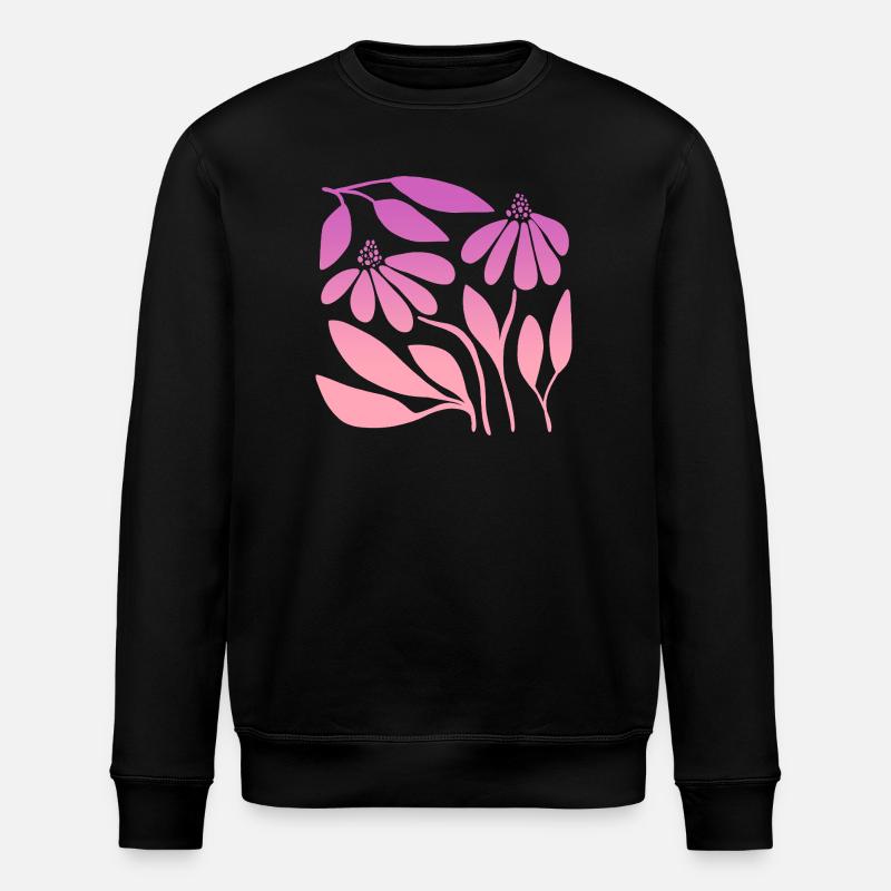 Marguerite in Gradient Pink - Stanley/Stella Unisex Bio-Sweatshirt ROLLER - Schwarz