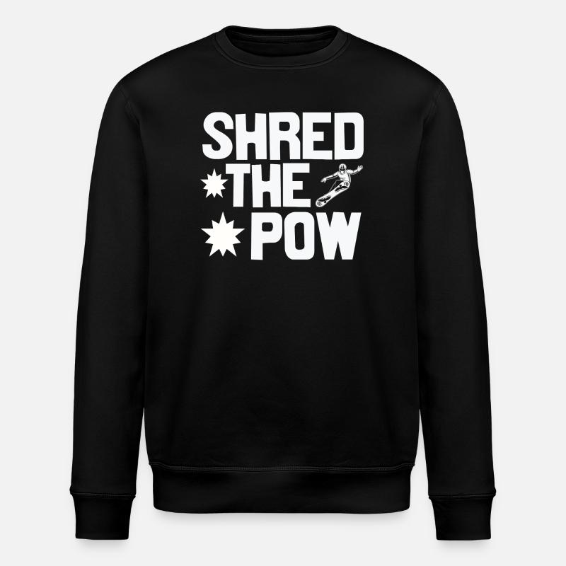 Shred the pow - Stanley/Stella ROLLER Unisex Organic Sweatshirt - black