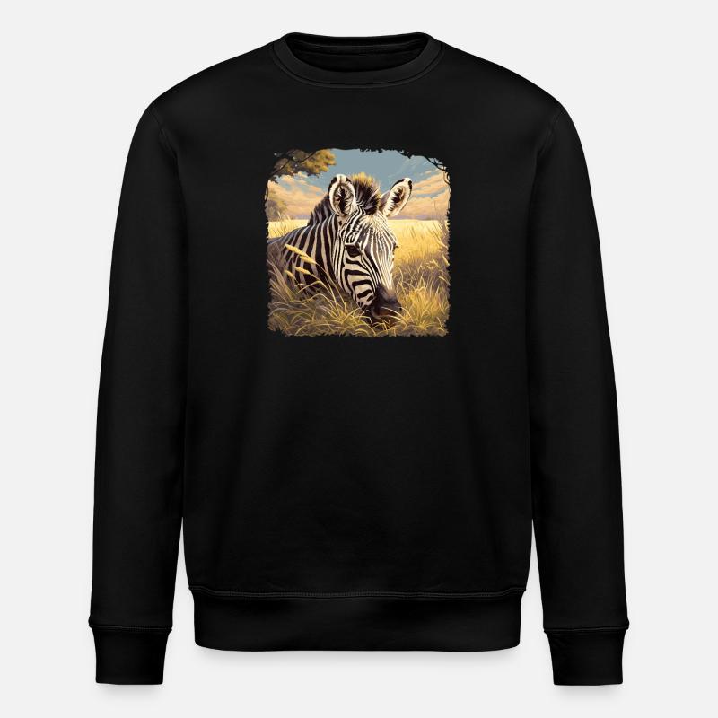 Zebras Zebra - Stanley/Stella ROLLER Unisex Organic Sweatshirt - black