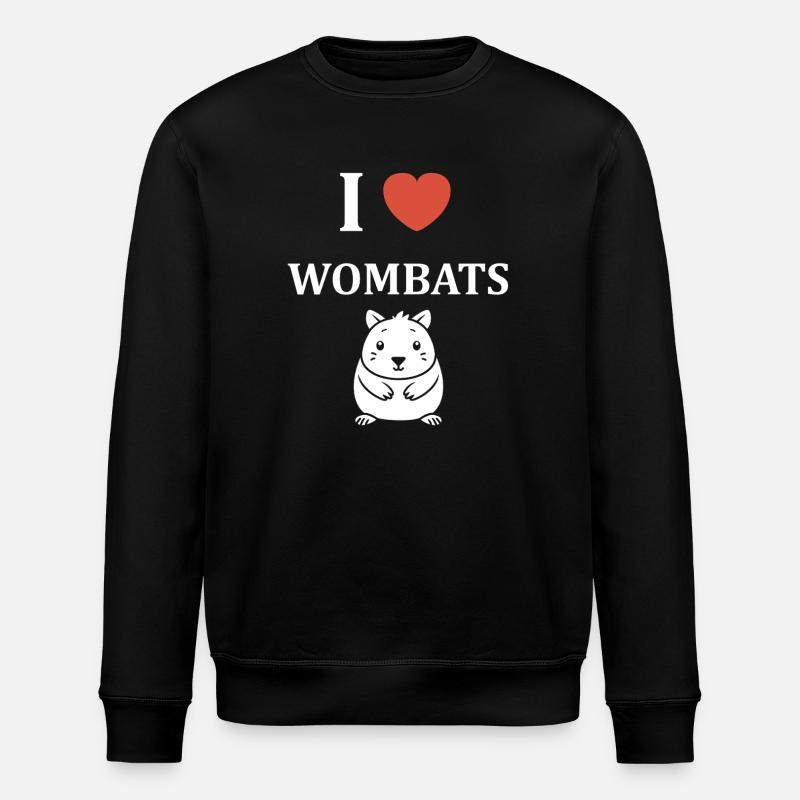 J’aime les wombats - Sweat bio ROLLER Stanley/Stella Unisexe - noir