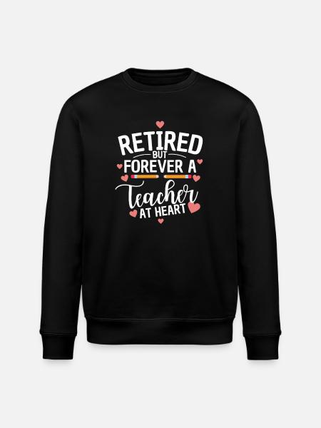Retired Teacher Retiree Teaching - Stanley/Stella ROLLER Unisex Organic Sweatshirt - black