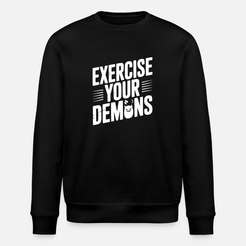 Trainieren Sie Ihre Dämonen - Stanley/Stella Unisex Bio-Sweatshirt ROLLER - Schwarz