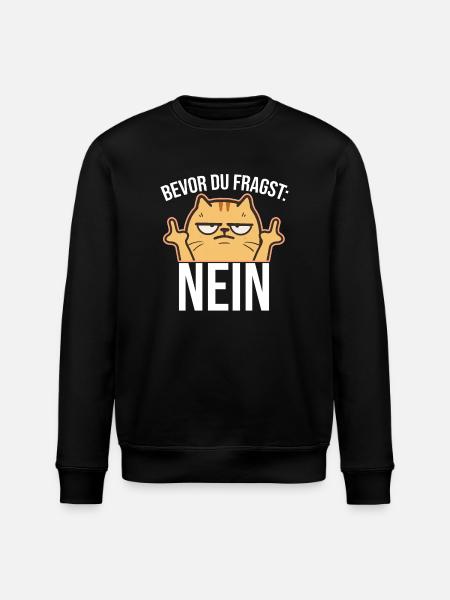 Middle Finger Cat - Stanley/Stella ROLLER Unisex Organic Sweatshirt - black