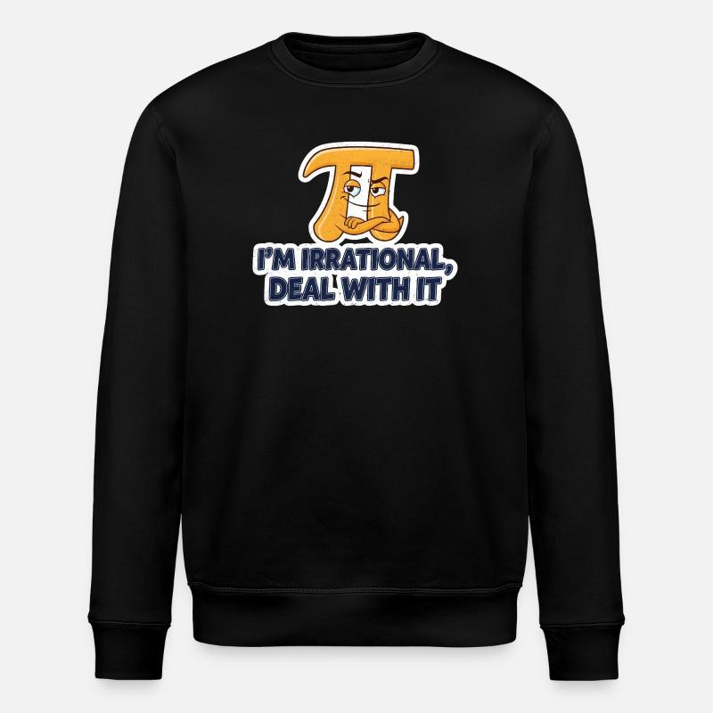 Irrationalität Spruch Mathematik - Stanley/Stella Unisex Bio-Sweatshirt ROLLER - Schwarz