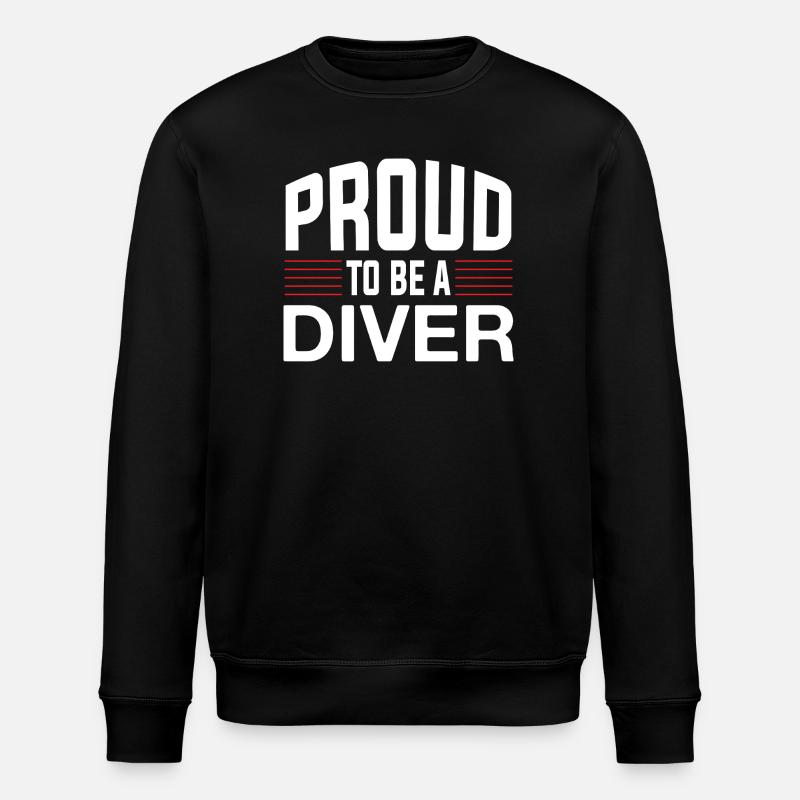 Proud Diver - Stanley/Stella ROLLER Unisex Organic Sweatshirt - black