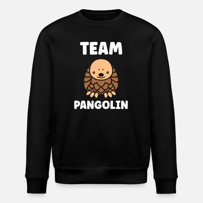 Pangolin Team Cute Mascot - Stanley/Stella ROLLER Unisex Organic Sweatshirt - black