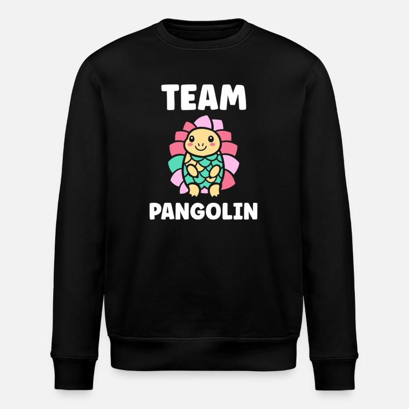 Pangolin Pastel Team - Stanley/Stella ROLLER Unisex Organic Sweatshirt - black