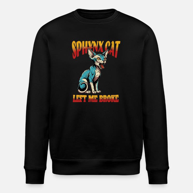 Sphynx Cat Drôle - Sweat bio ROLLER Stanley/Stella Unisexe - noir