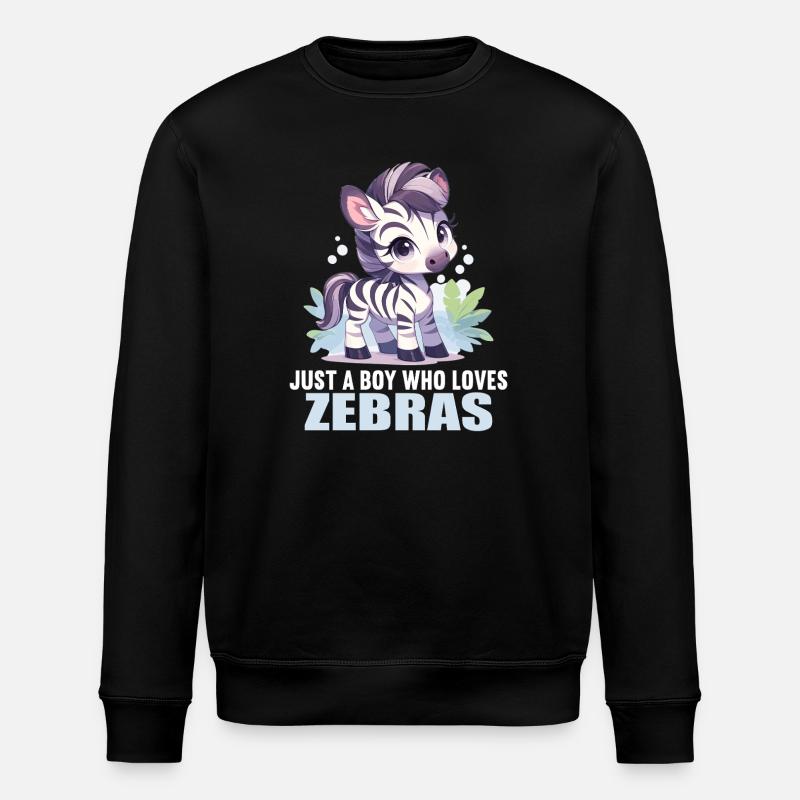 Zebras Zebra - Stanley/Stella ROLLER Unisex Organic Sweatshirt - black