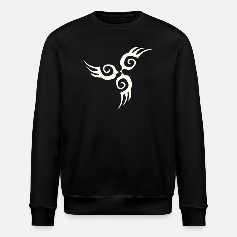 Tatouage de silhouette d’aile tribale - Sweat bio ROLLER Stanley/Stella Unisexe - noir