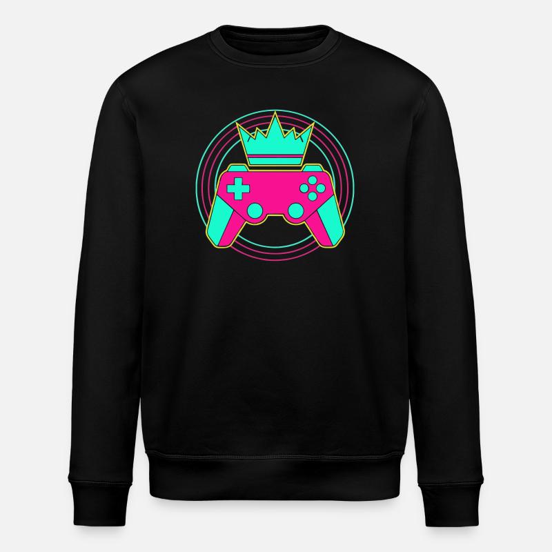 Manette Krone Neon Minimal Zocker Art - Sweat bio ROLLER Stanley/Stella Unisexe - noir