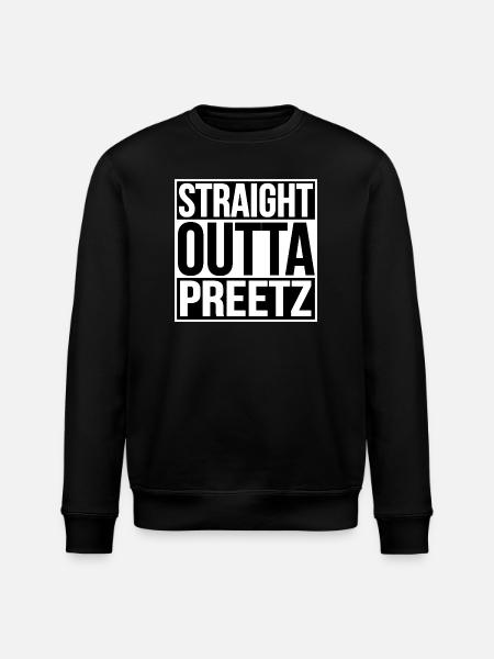 STRAIGHT OUTTA PREETZ - Stanley/Stella Unisex Bio-Sweatshirt ROLLER - Schwarz