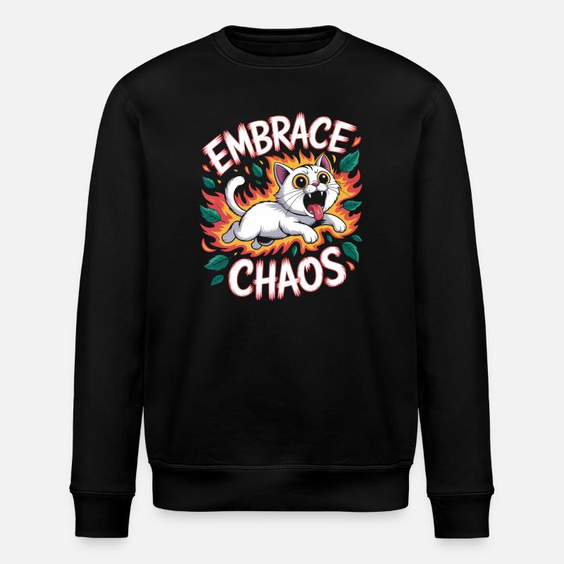Embrace Chaos - T-shirt chat drôle - Sweat bio ROLLER Stanley/Stella Unisexe - noir