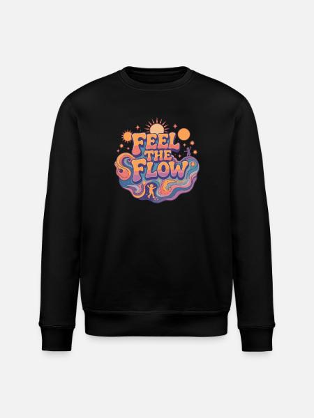 Psychedelisch Retro – Feel the Flow - Stanley/Stella Unisex Bio-Sweatshirt ROLLER - Schwarz