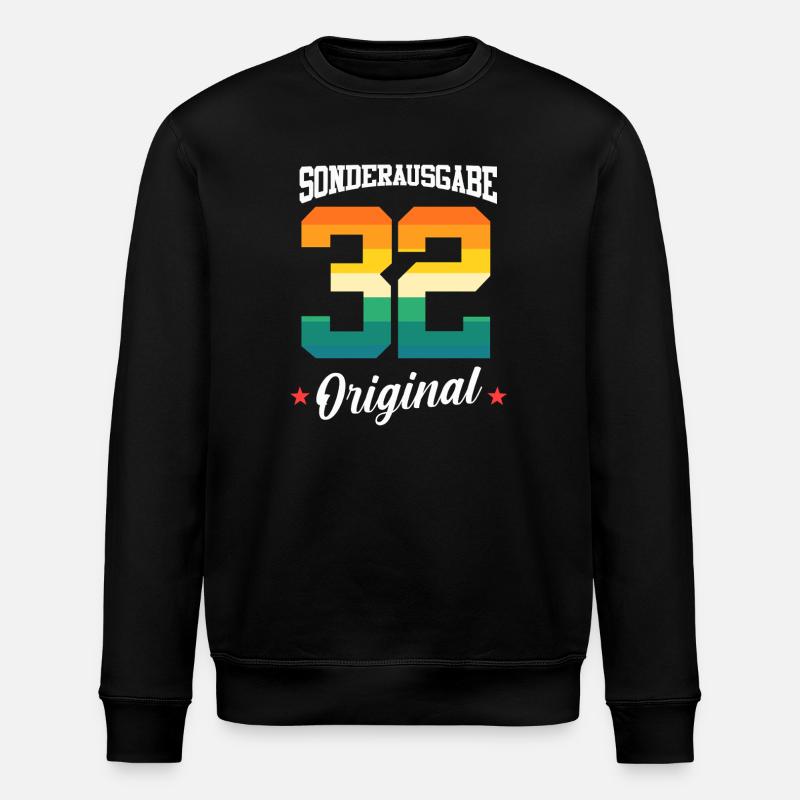 32 Birthday - Stanley/Stella ROLLER Unisex Organic Sweatshirt - black