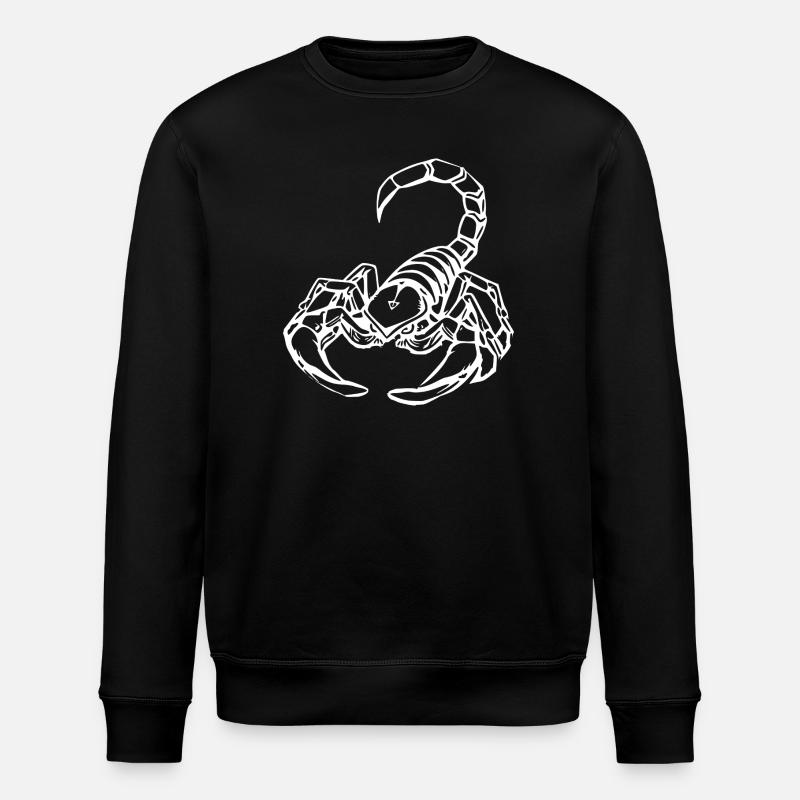 Skorpion Sternzeichen T-shirt Geschenk - Stanley/Stella Unisex Bio-Sweatshirt ROLLER - Schwarz