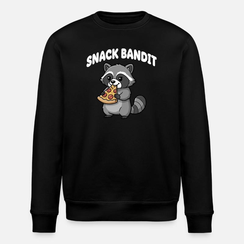 Snack Bandit Waschbär - Stanley/Stella Unisex Bio-Sweatshirt ROLLER - Schwarz