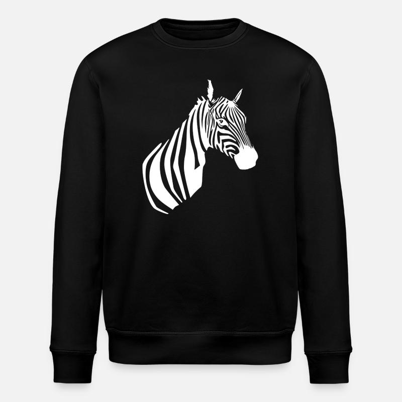 Zebra T-shirt - Stanley/Stella ROLLER Unisex Organic Sweatshirt - black