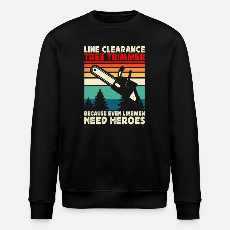 Lustiges Holzarbeiter Waldarbeiter Geschenk - Stanley/Stella Unisex Bio-Sweatshirt ROLLER - Schwarz