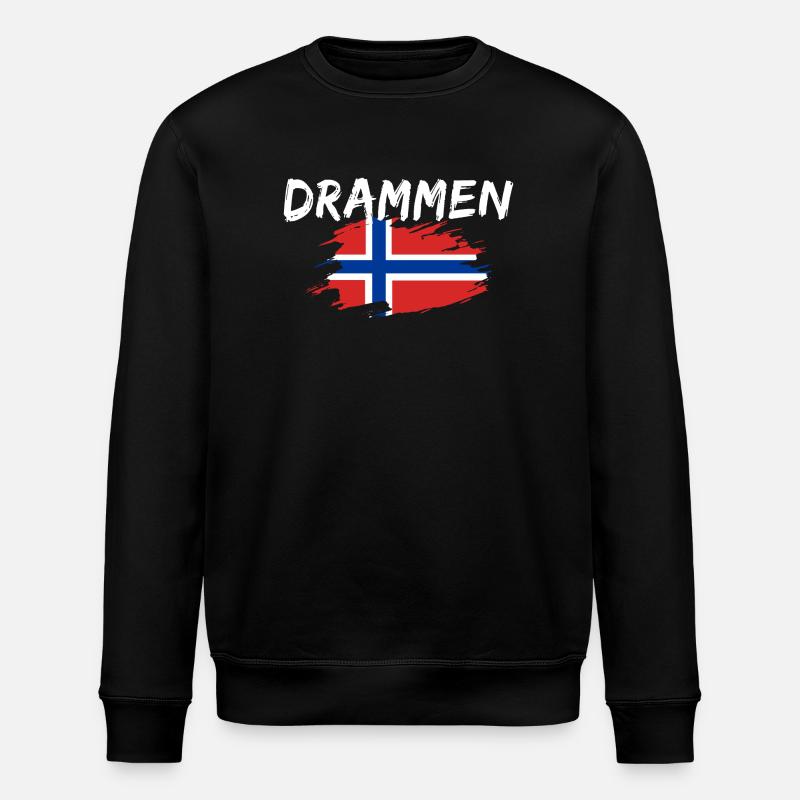 Drammen Norwegen - Stanley/Stella Unisex Bio-Sweatshirt ROLLER - Schwarz