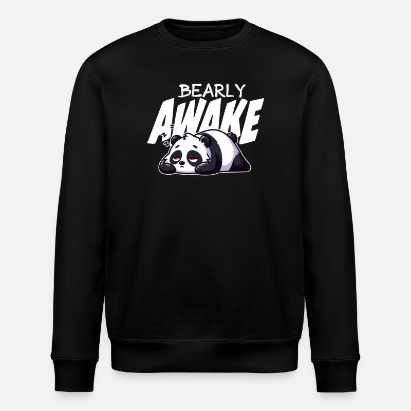 Bearly Awake Panda Illustration - Sweat bio ROLLER Stanley/Stella Unisexe - noir