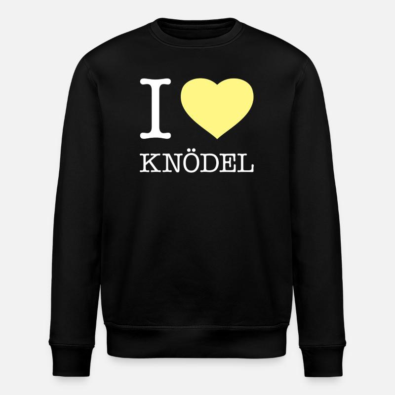 I love Knödel - Stanley/Stella Unisex Bio-Sweatshirt ROLLER - Schwarz