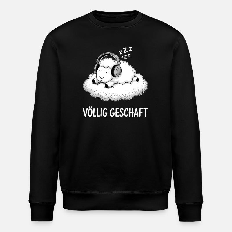 Completely done sheep design - Stanley/Stella ROLLER Unisex Organic Sweatshirt - black