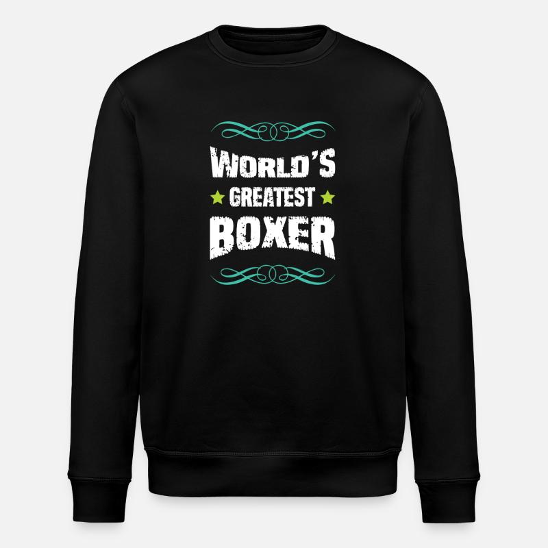 World's Greatest Boxer - Stanley/Stella ROLLER Unisex Organic Sweatshirt - black