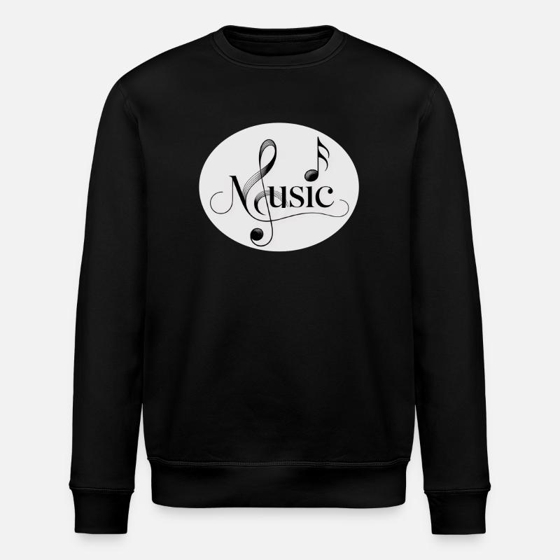 Musikschrift mit Notenornament - Stanley/Stella Unisex Bio-Sweatshirt ROLLER - Schwarz