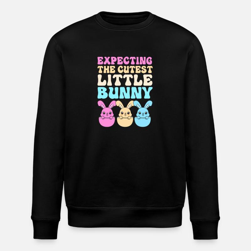 Gender Reveal Easter Mom-to-be - Stanley/Stella ROLLER Unisex Organic Sweatshirt - black