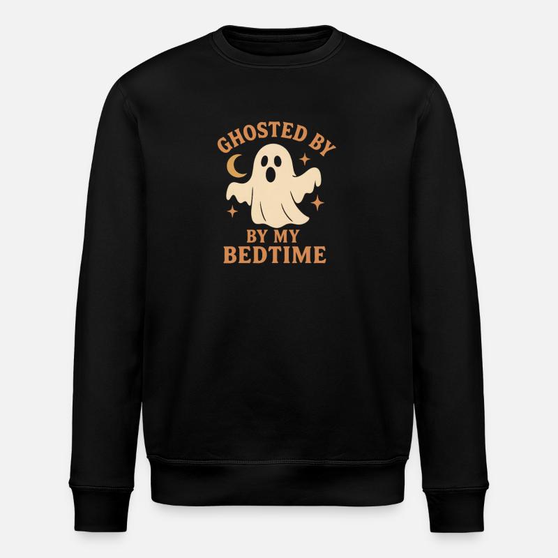 Bedtime Ghost Graphic, Halloween  - Stanley/Stella ROLLER Unisex Organic Sweatshirt - black