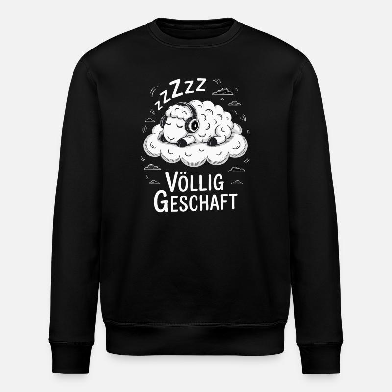 Completely done sheep design - Stanley/Stella ROLLER Unisex Organic Sweatshirt - black
