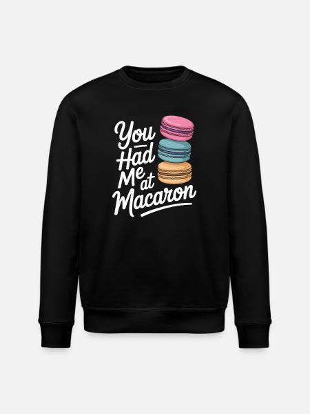 Macaron French Desserts - Stanley/Stella ROLLER Unisex Organic Sweatshirt - black