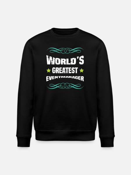 World's Greatest Event Manager - Stanley/Stella ROLLER Unisex Organic Sweatshirt - black