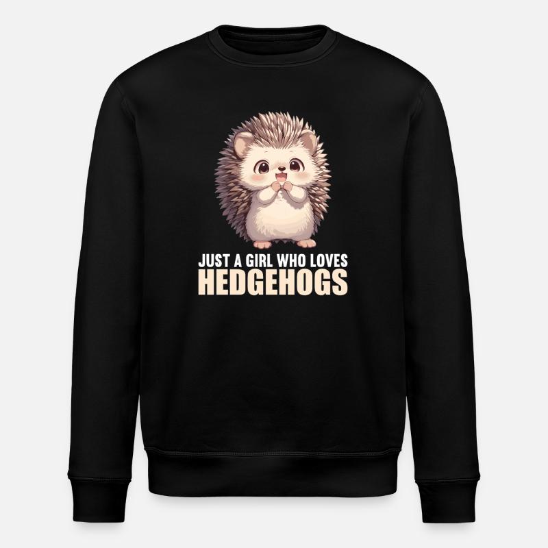Hedgehog - Stanley/Stella ROLLER Unisex Organic Sweatshirt - black