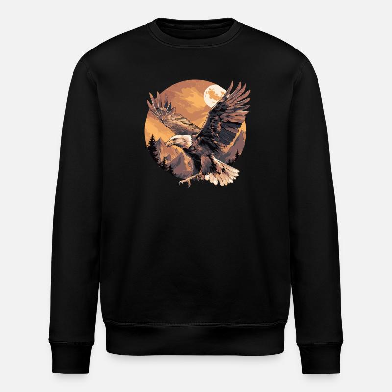 Adler - Stanley/Stella Unisex Bio-Sweatshirt ROLLER - Schwarz