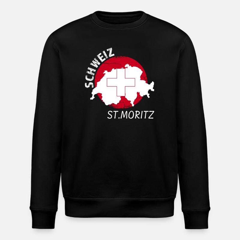St. Moritz - Stanley/Stella Unisex Bio-Sweatshirt ROLLER - Schwarz